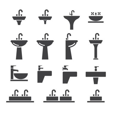 Simge seti lavabo