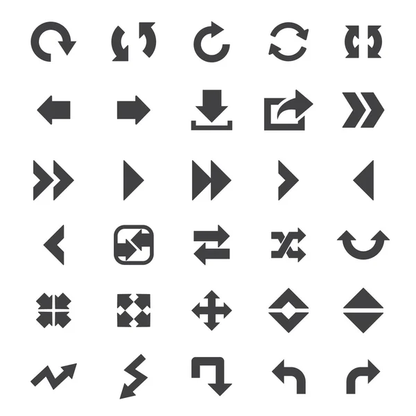 Ensemble d'icônes fléchées — Image vectorielle