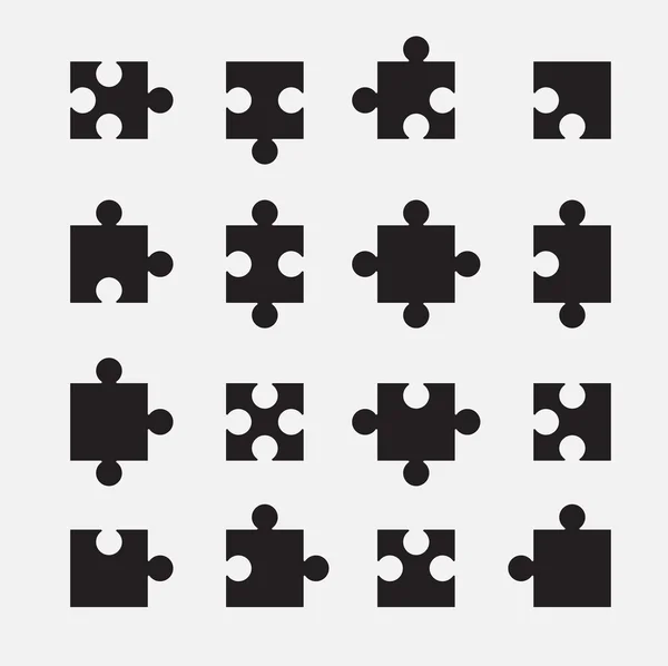 Puzzle set — Stockový vektor