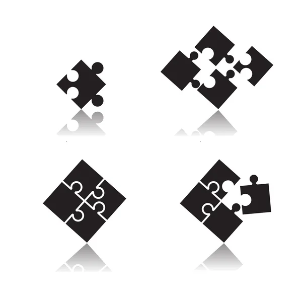 Puzzle set — Stock Vector