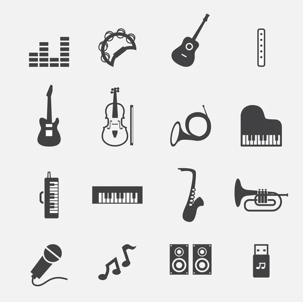 Icono de música — Vector de stock