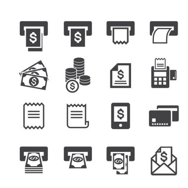  bill and money icon clipart