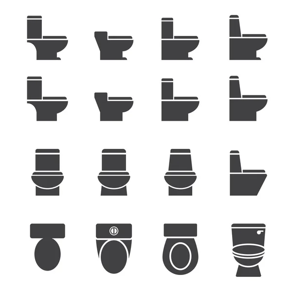 Sada ikon splachovací záchod — Stockový vektor