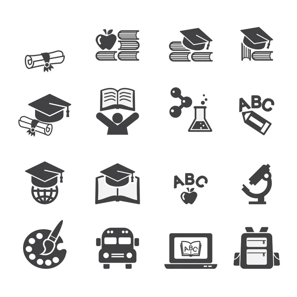 Education icon set — Stock Vector