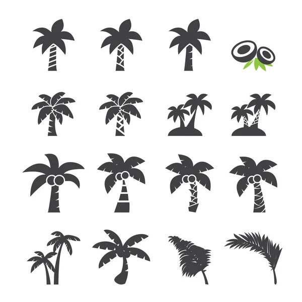 Kokosnoot boom pictogram — Stockvector