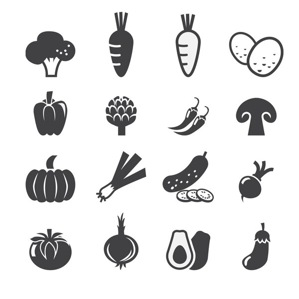 vegetables icon set