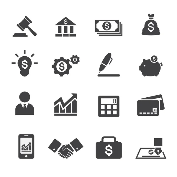 Pictogram bedrijfsleven en financiën — Stockvector