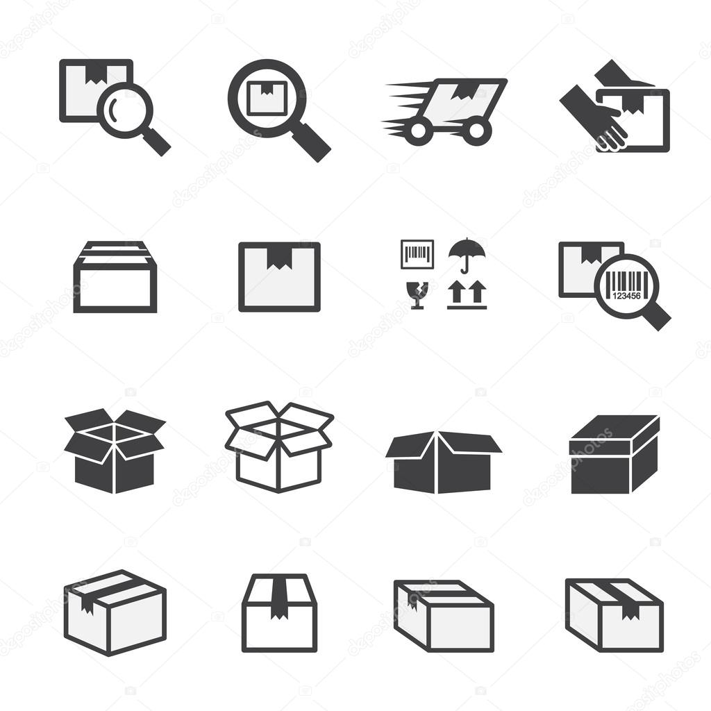 Box Icon Set Stock Vector Image By C Jacartoon Box Icon Set Stock Vector Image By C Jacartoon