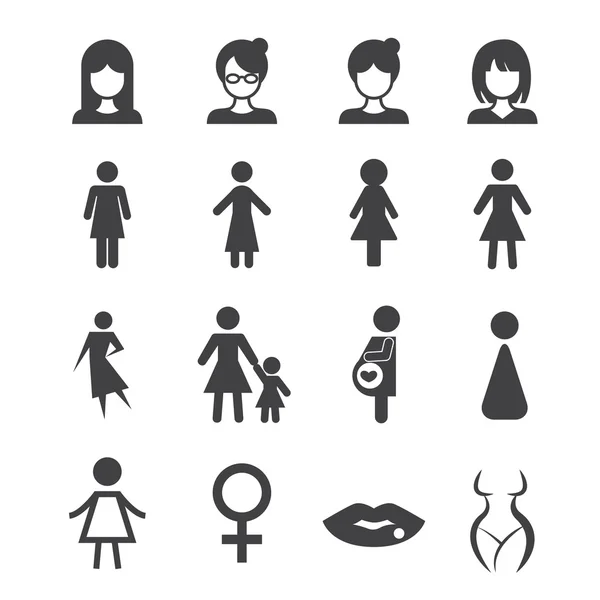 Woman icon — Stock Vector