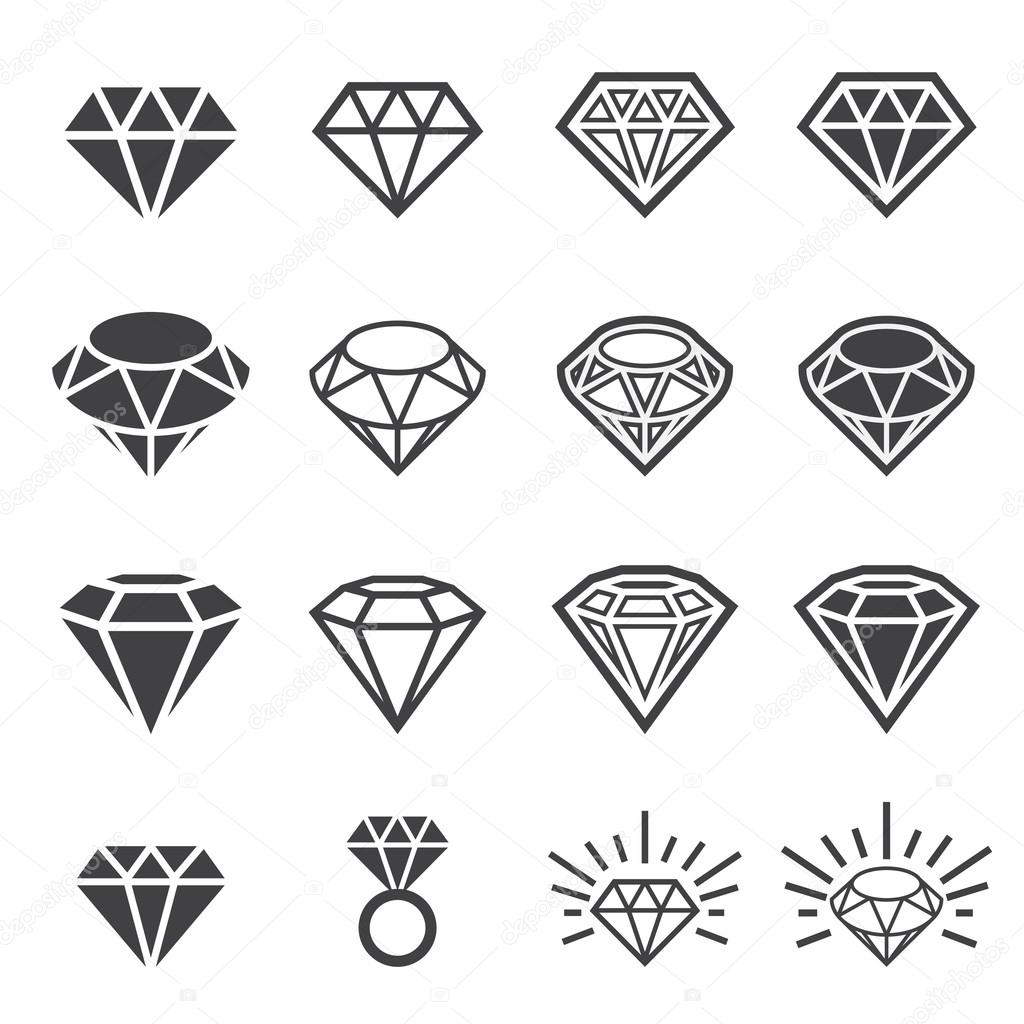 diamond icon set