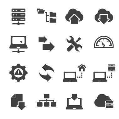 FTP & Hosting Icons  clipart