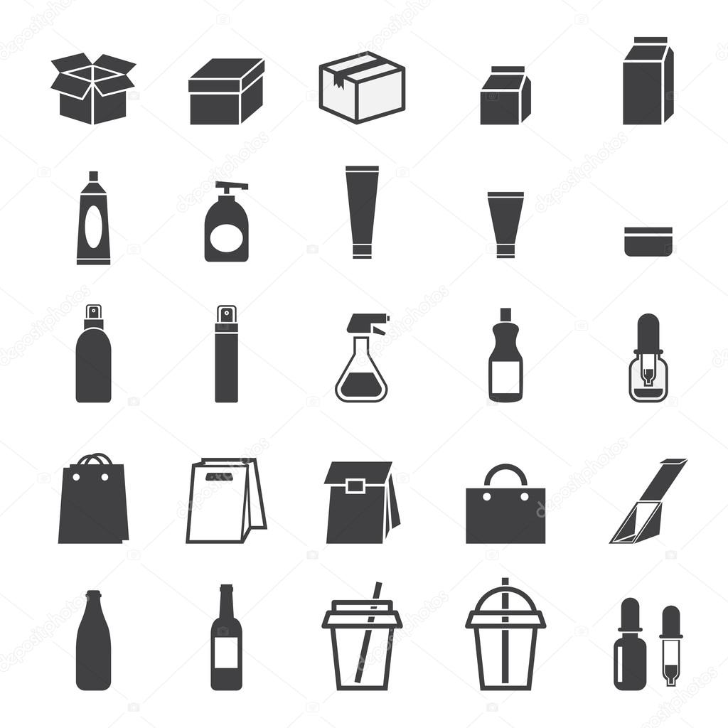 packaging icon set