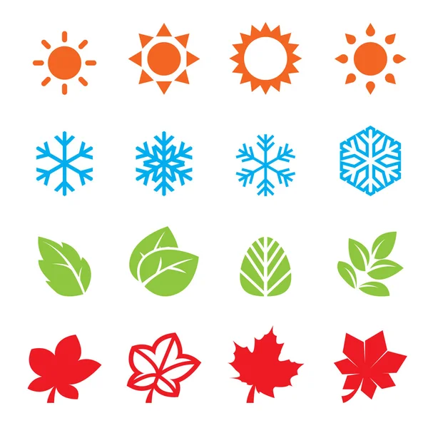 Season icon set — Stock Illustration Season icon set Royalty Free Stock Vectors