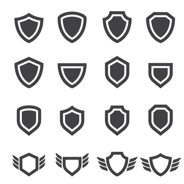 Iconos de escudo — Vector de stock