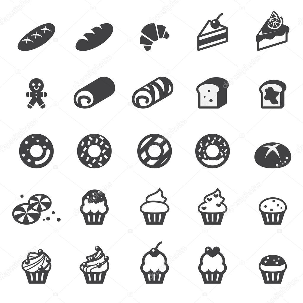 Bakery icon set