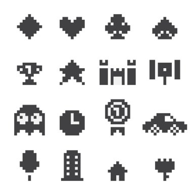 8 bit Icons set
