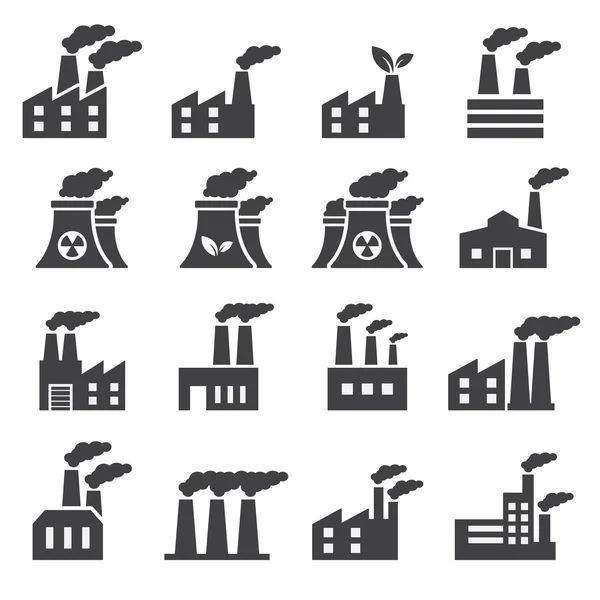 Icono de edificio industrial — Vector de stock