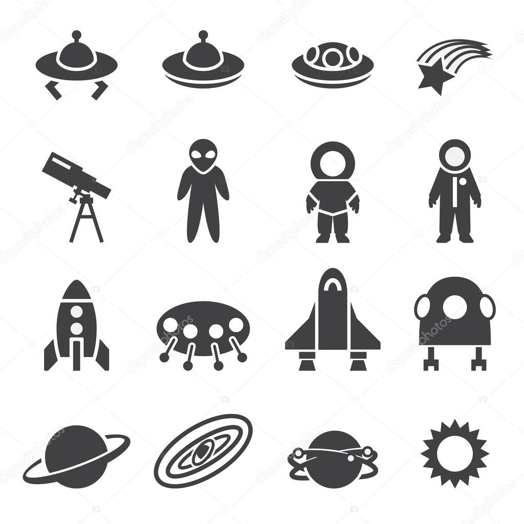 space icon set