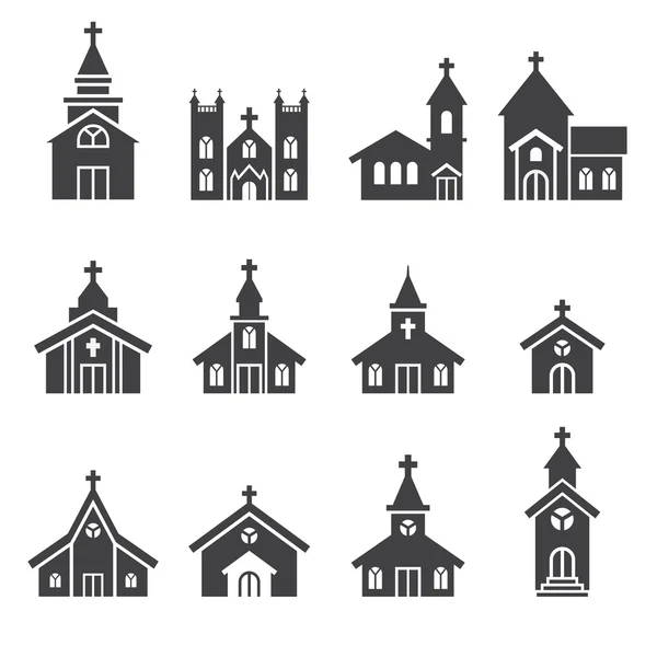 Icône bâtiment église — Image vectorielle