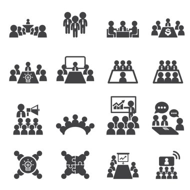 conference and business icon clipart