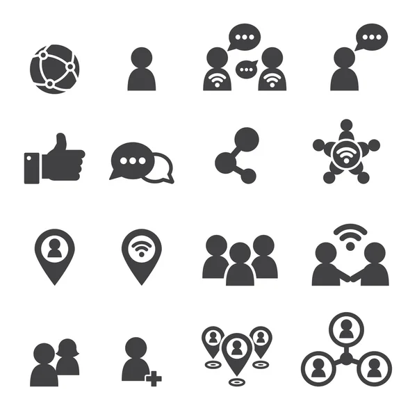 Icono social — Vector de stock