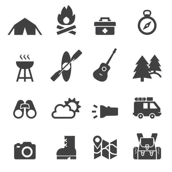 Icono de camping — Archivo Imágenes Vectoriales