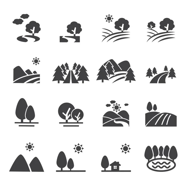 Landschap pictogram — Stockvector