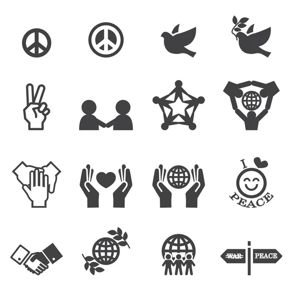 Iconos de Paz — Vector de stock