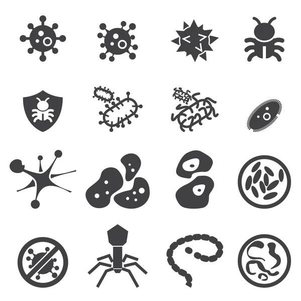 Virus icon set — Stock Illustration Virus icon set Stock Illustration