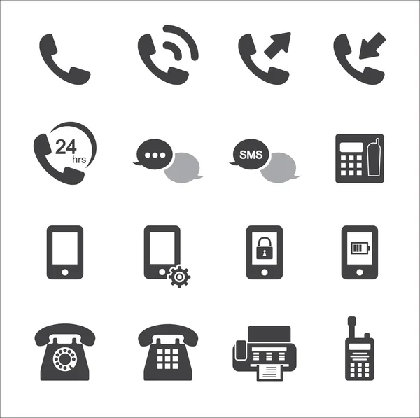 Phone icon set — Stock Vector