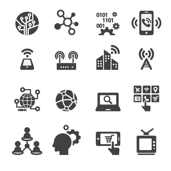 Technológia Icon set — Stock Vector