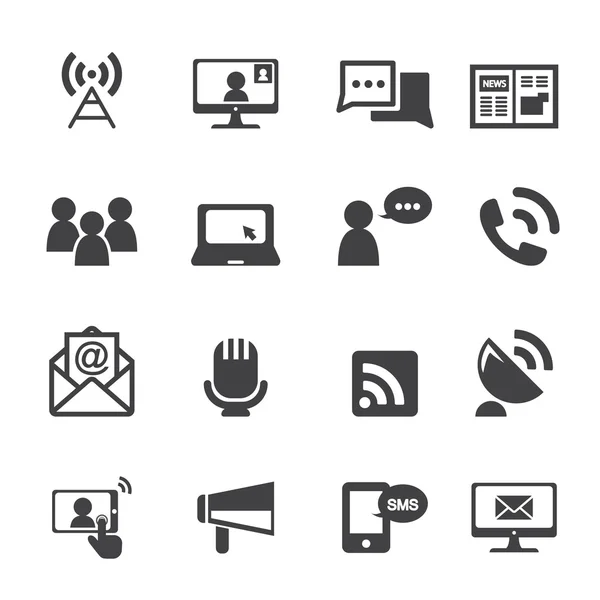 Communication icon set — Stock Vector