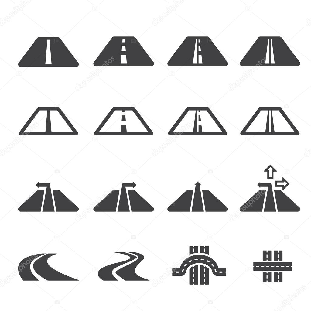 road icon set