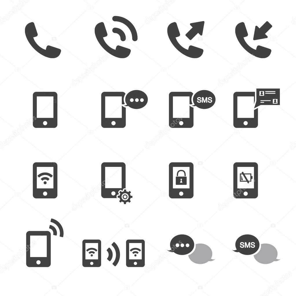 phone icon set