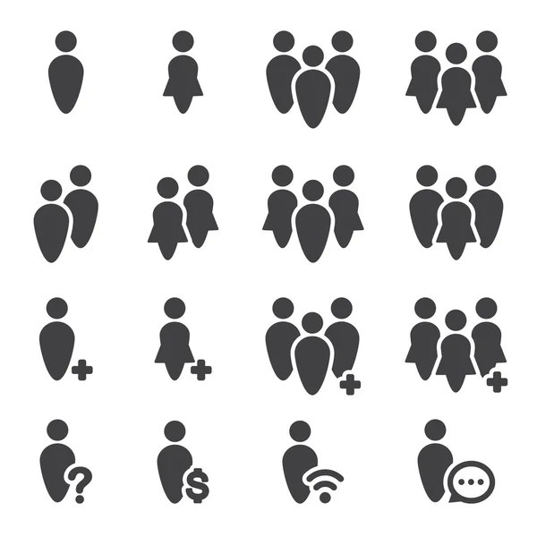 Personnes icône ensemble — Image vectorielle