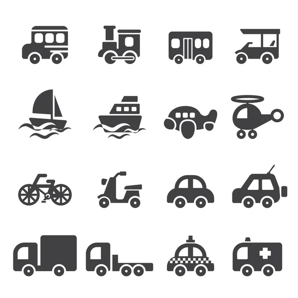 Zestaw ikon transportu — Wektor stockowy