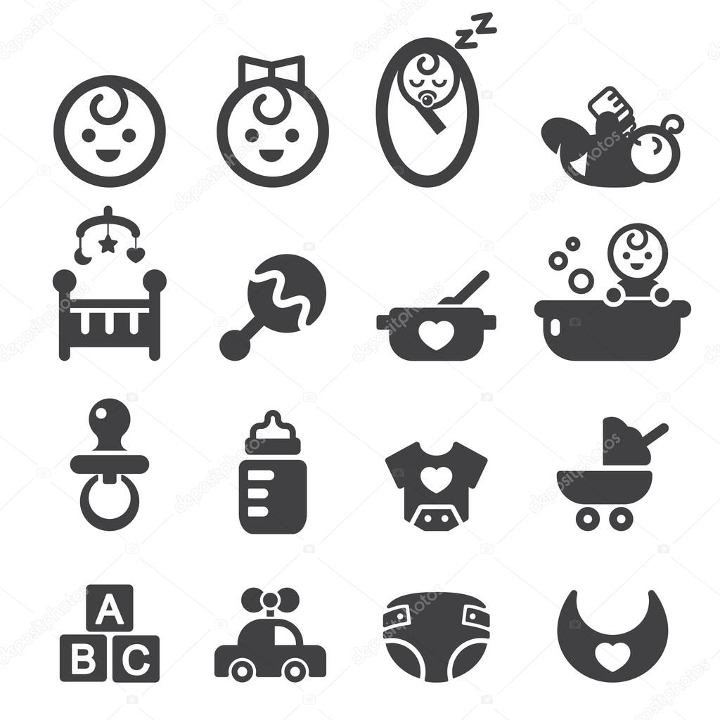 baby icon set