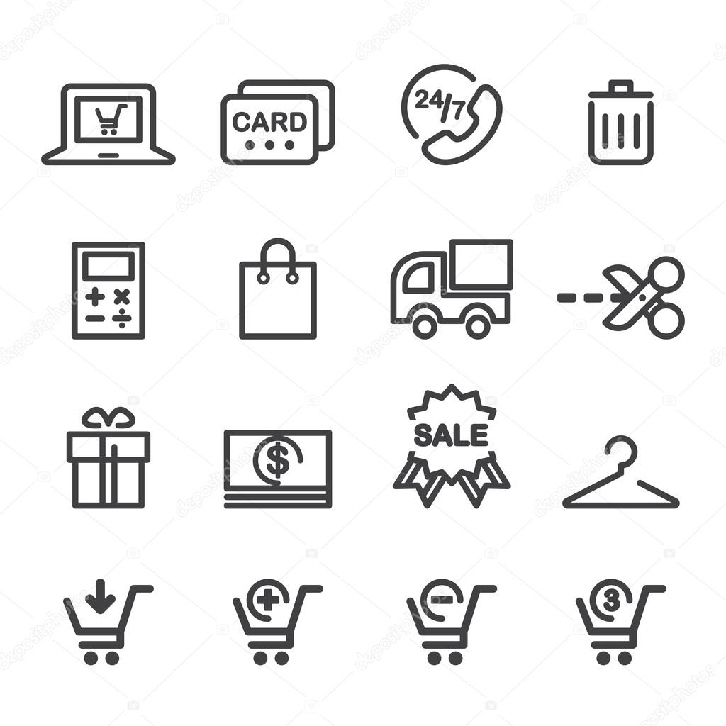  shopping line icon