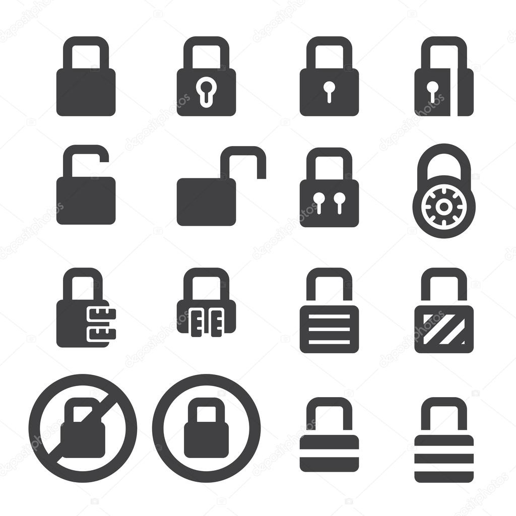 lock icon set