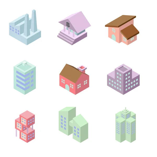 Building 3d isometric — Stock Vector