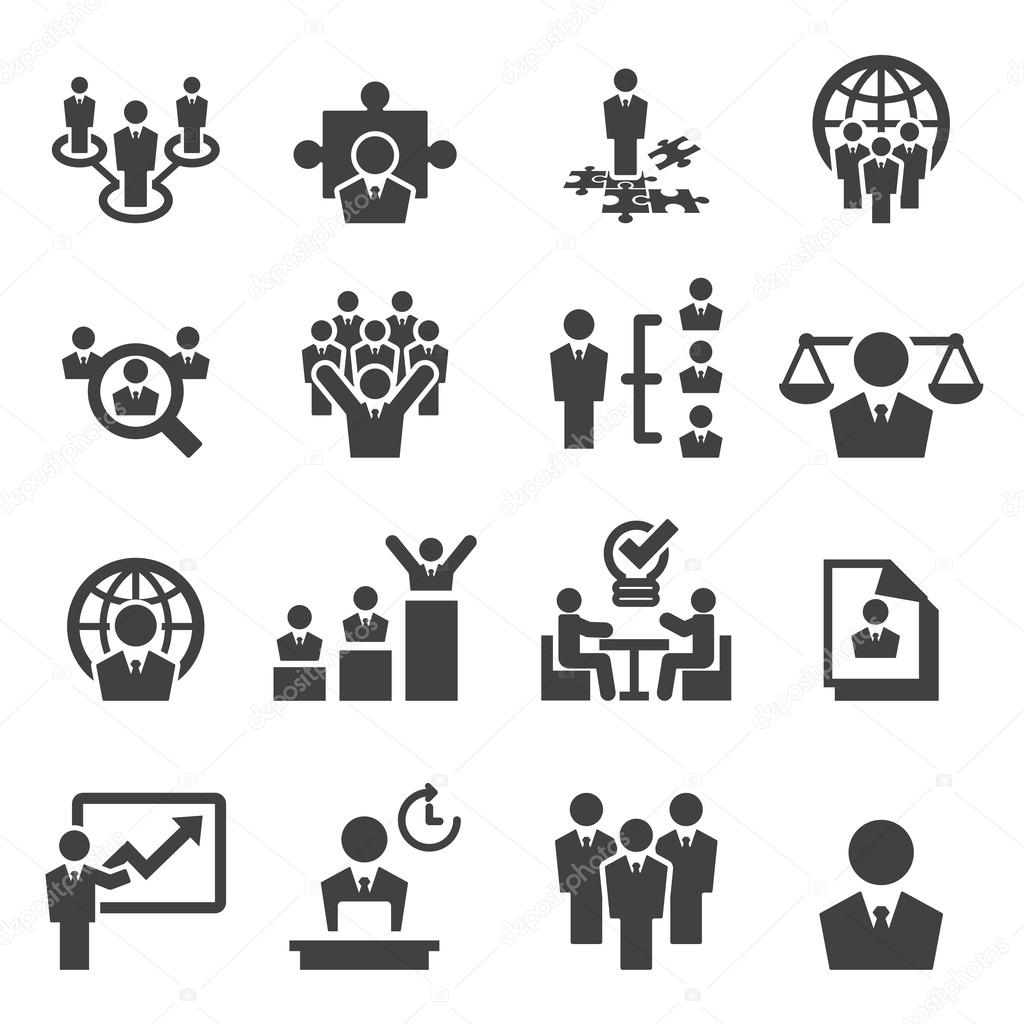Human resources and management icons