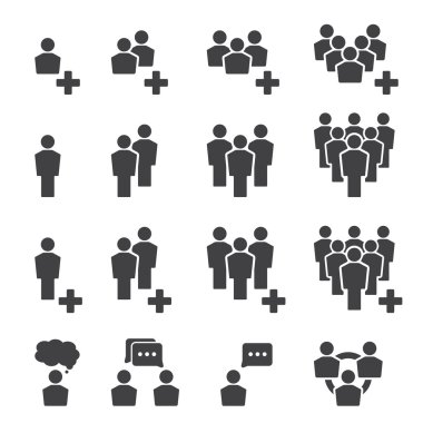 people icon set clipart