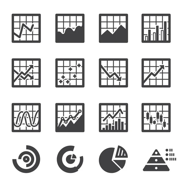 Graphiksymbole gesetzt — Stockvektor