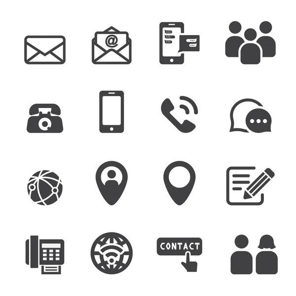 Contacto Icon Set — Vector de stock