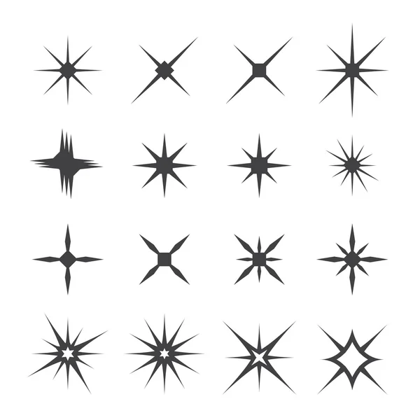 Sparkles icon set — Stock Vector