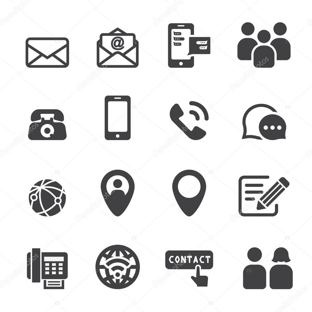 contact icon set