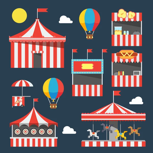 Diseño plano del festival de carnaval — Vector de stock