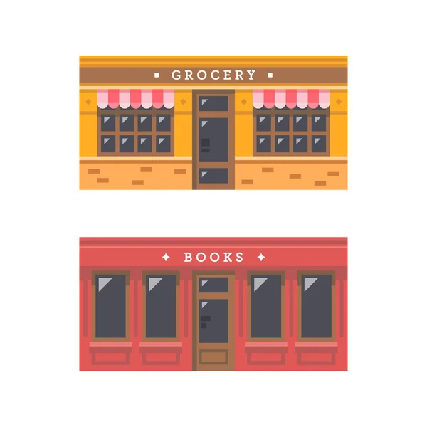 Shop front facade flat design — Stock Vector