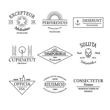 Vintage ve retro stil logo ve etiketleri kümesi