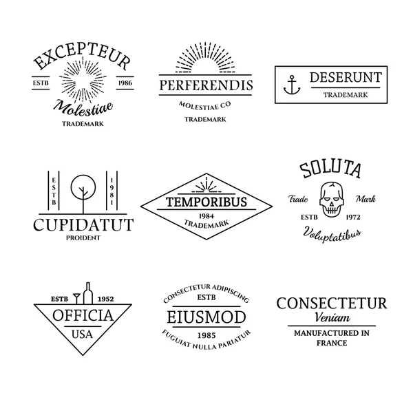 Vintage and retro style logos and labels set — Stock Vector